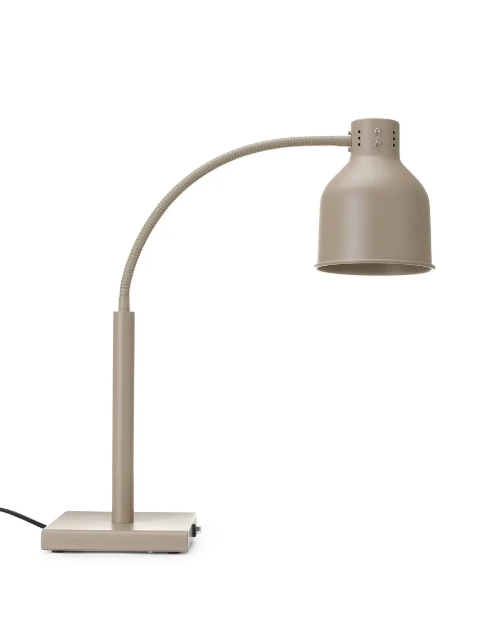 Ételek melegen tartására szolgáló lámpa, hajlítható, bézs, 220-240V/250 W, 26,8x20,3x66 cm | HENDI 273739