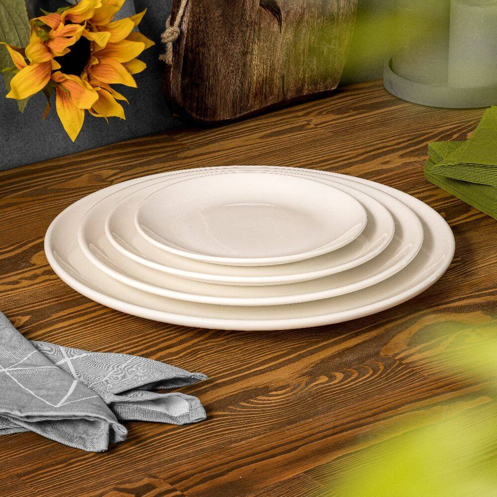 Lapos perem nélküli porcelán tányér Modermo Prima 35 cm | MODERMO MP036