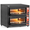 Pizzasütő 2 kamrás, 8x30 cm, 8,4 kW, 400 V | FORGAST FG09551