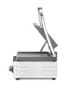 Kontaktgrill egyszeres, sima-bordázott, sütőlap 22x23 cm, 1,8 kW, 230 V | HENDI 263600