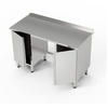 Rozsdamentes munkasztal két szekrénnyel 140x60x85 cm | FORGAST