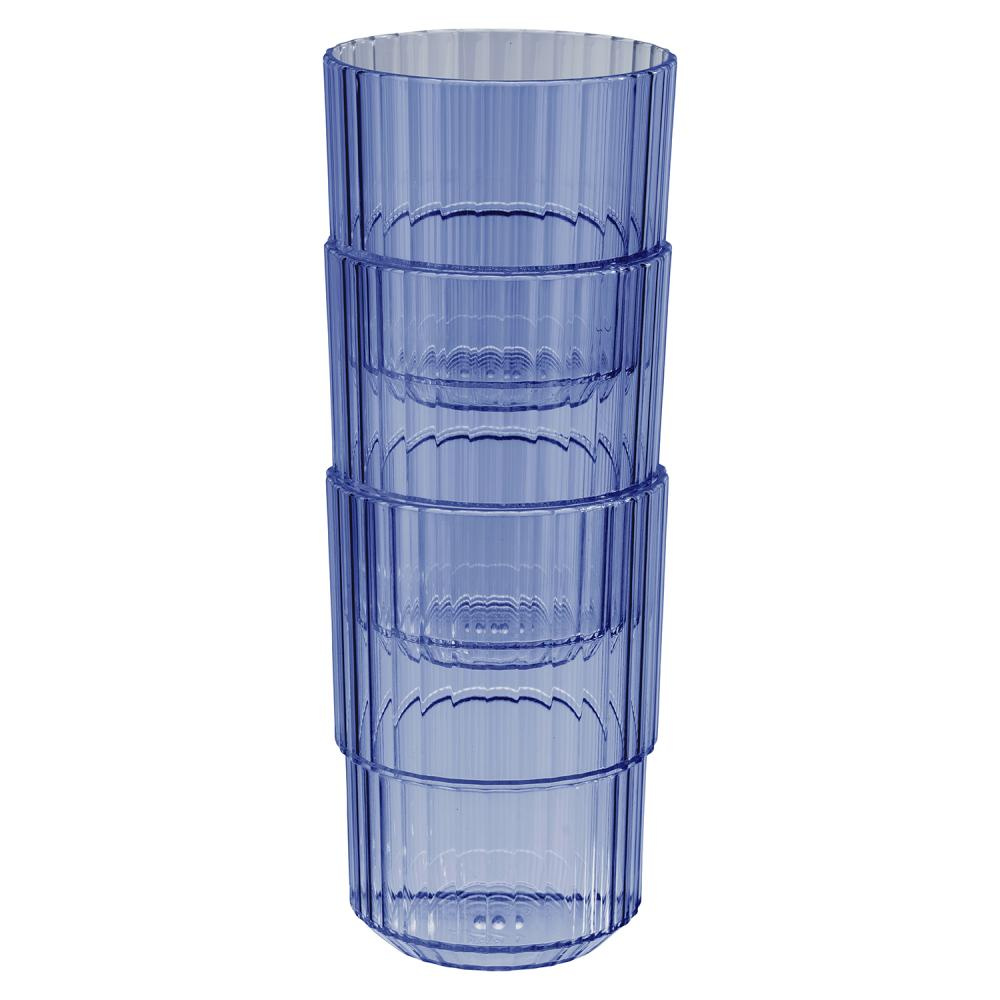 Tritán pohár LINEA, kék színű 400 ml, 8.5x12 cm, 48 darabos készlet | APS 10588