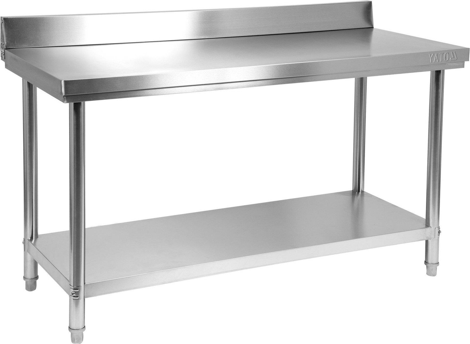 Rozsdamentes munkapad polccal 140x60x85 cm | YATO YG-09023