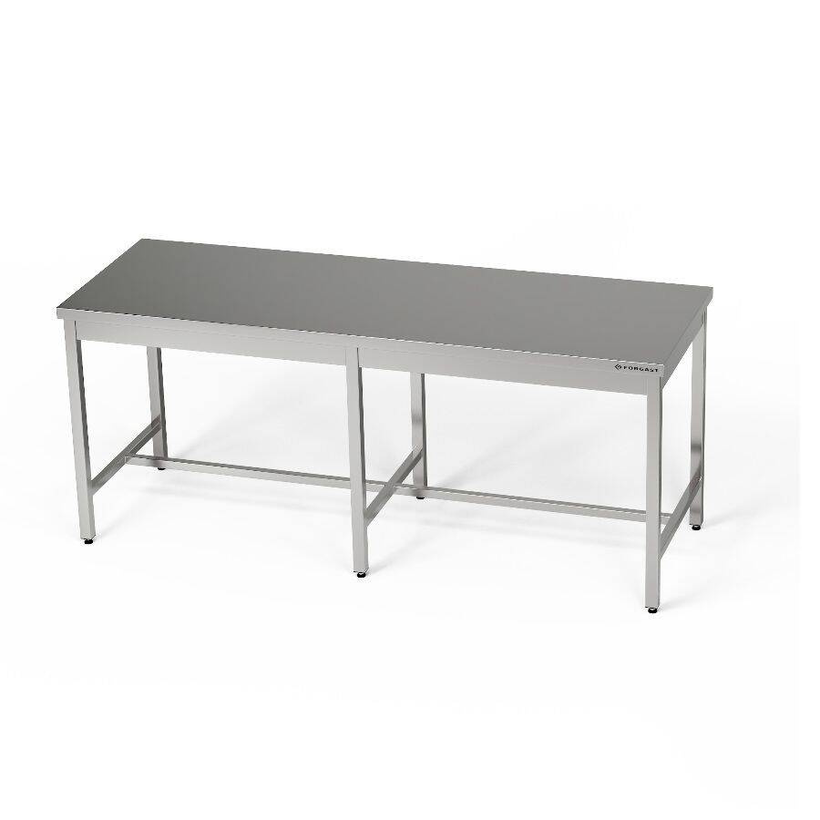 Munkaközépső rozsdamentes acél munkaasztal 200x80x85 cm | FORGAST