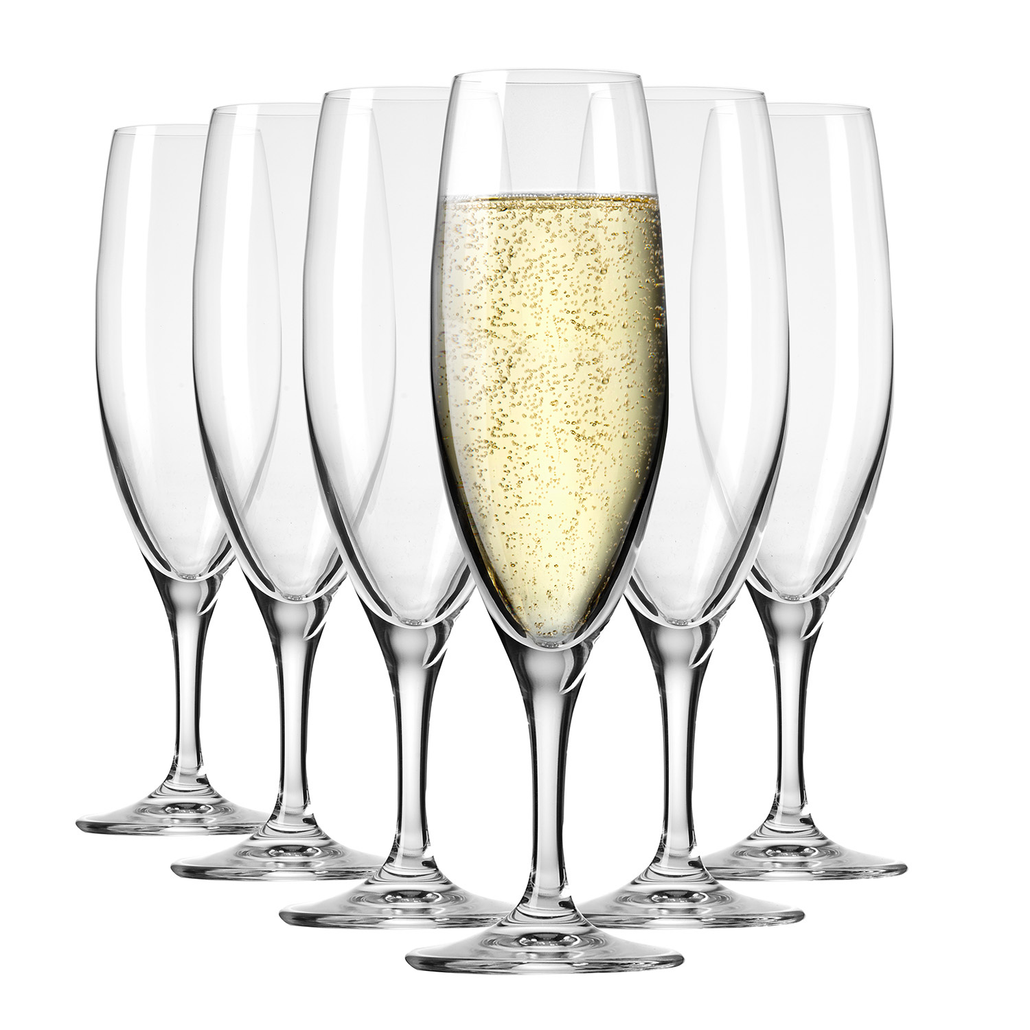 Pezsgős és prosecco poharak, SPARKLING WINE FLUTE 210, 210 ml, 6 darabos készlet | KROSNO GLASS FKMD126020002000