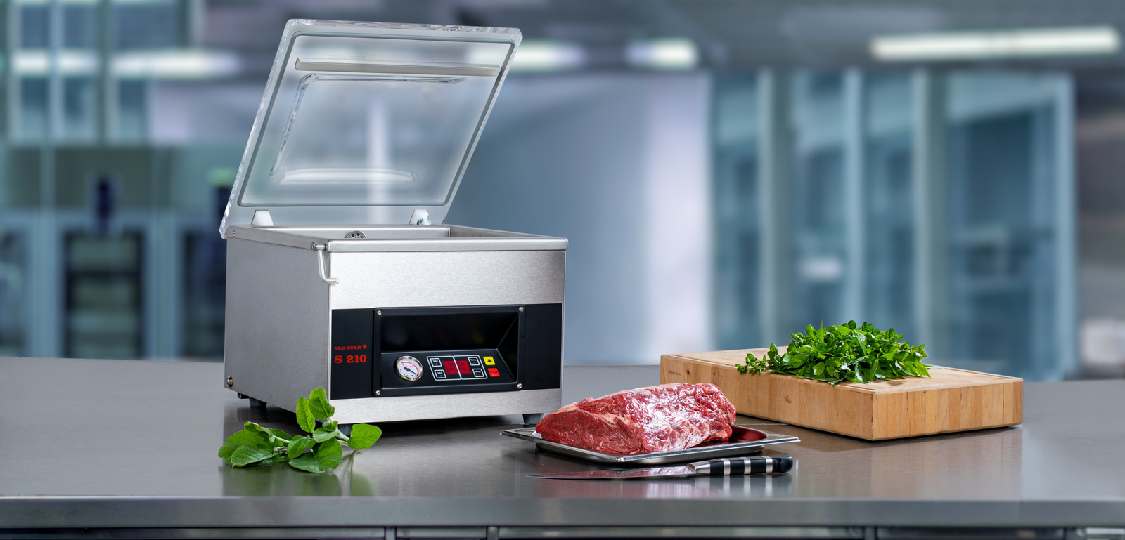 Pakolásasztali vákuumcsomagológép S-210 SX | VAC-STAR V-4102-EF-ACBCAZ