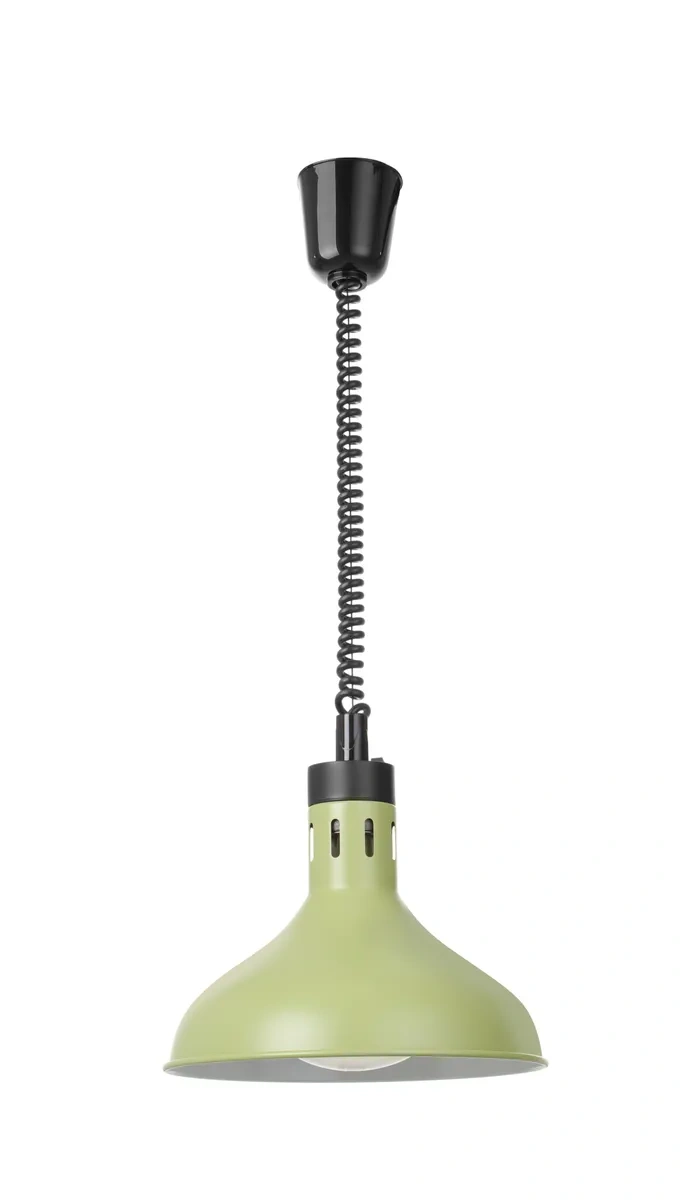 Ételmelegítő lámpa búrával, zöld, 0,25 kW | HENDI 273692