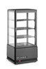 Hűtővitrin 78 l, fekete, LED, automatikus leolvasztás | HENDI 233658