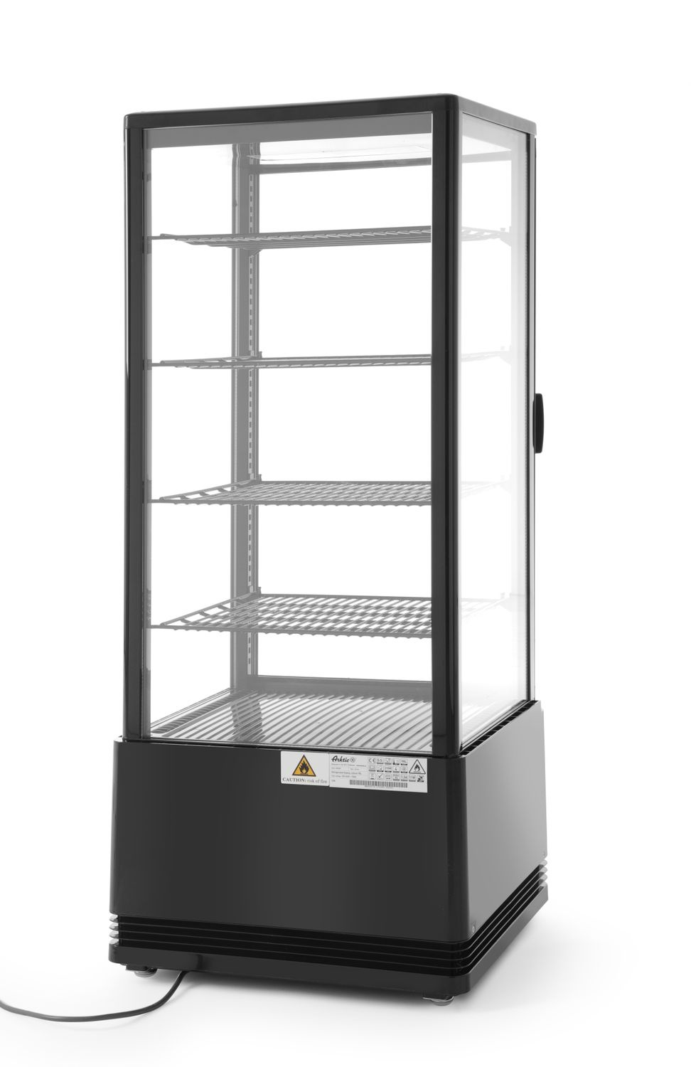 Hűtött vitrín 98 l, fekete, LED, 2-6°C | HENDI 233269