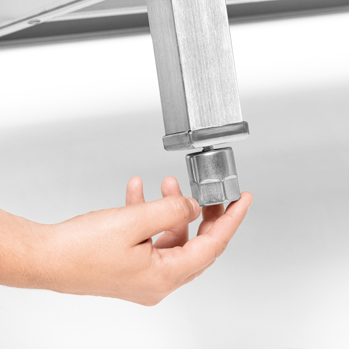 Rozsdamentes acél asztal 2 medencés mosogatóval 100x60x85 csavarozott | FORGAST FG15335