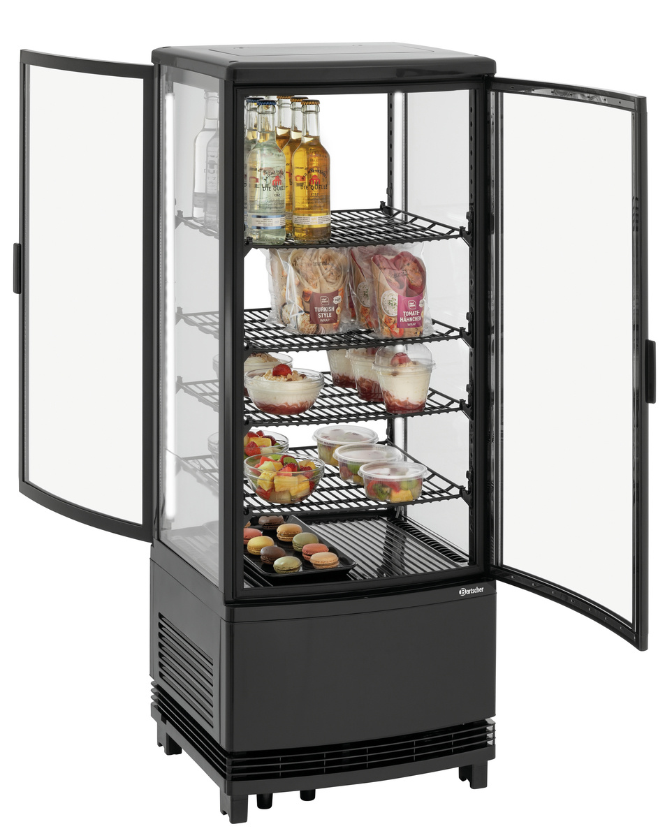 Hűtővitrin Mini 98L2T fekete | BARTSCHER 700698