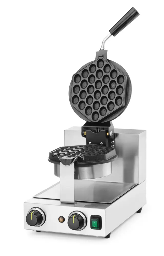 Gofrisütő Bubble Waffle forgatható, 1,5 kW, rozsdamentes acél | HENDI 212196
