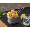 Tálalókosár finger food ételekhez, 9x10x6,5 cm, rozsdamentes acél | FORGAST FG11520