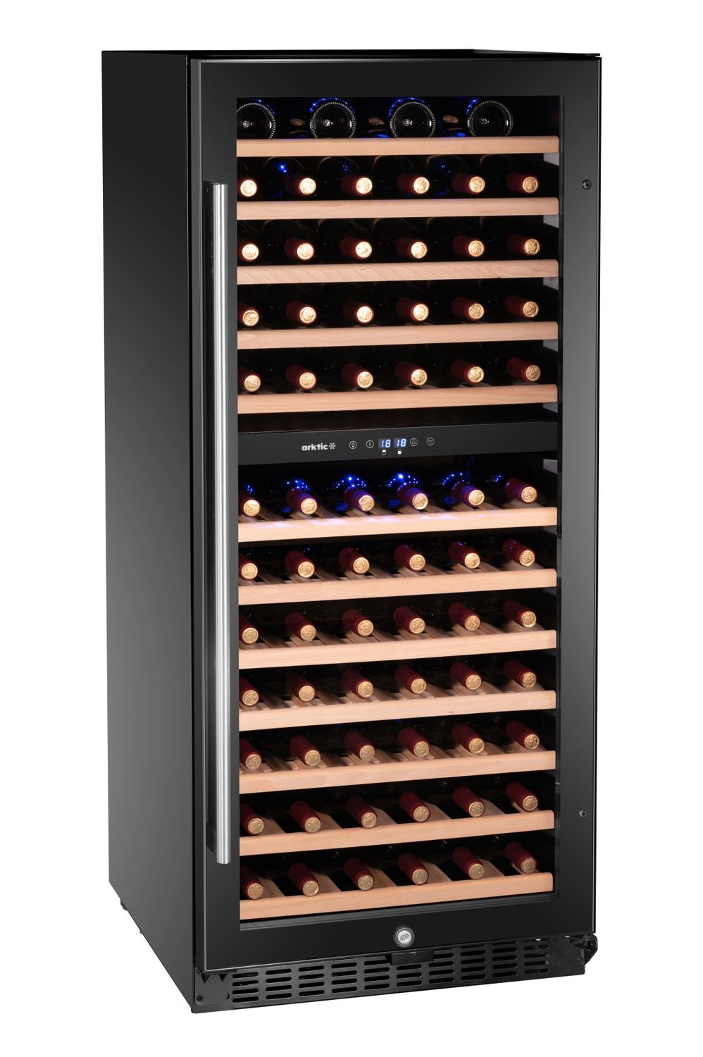 Borhűtő 2 zónás, 124 palack, fekete, 230 l | ARKTIC 237120