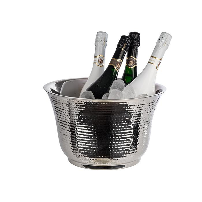 Hűtő vödör palackokhoz, STAINLESS cooler, rozsdamentes acél, 33x20 cm, 8 l | APS 36120