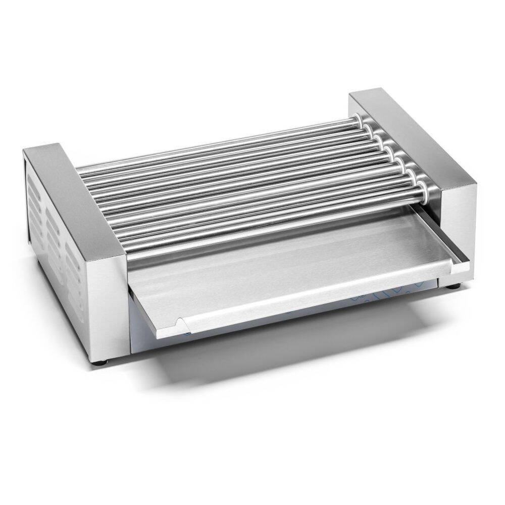 Görgős virsli sütő üveg nélkül, 7 görgő, 1,05 kW, 230 V | FORGAST FG09602
