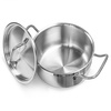 Közepes rozsdamentes acél fazék fedővel, 1,9 l, átmérő 16 cm | FORGAST FG02831