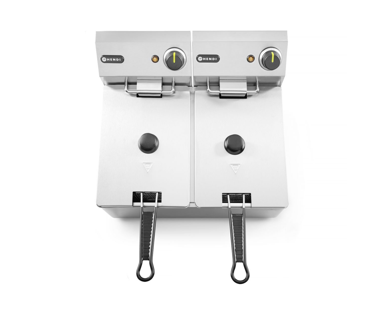 Elektromos fritőz Blue Line, 2 medencés, 2x4 l, 2x3 kW | HENDI 205846