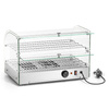 Melegen tartó vitrines szekrény, 2 szintes, 45 l, 0,8 kW | FORGAST FG09624