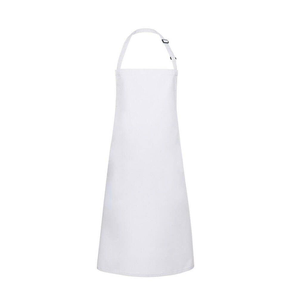 Konyhai kötény Basic 75 x 90 cm csattal fehér | KARLOWSKY BLS 4-3-Stck