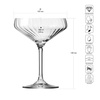 Pohár XNO COUPETTE 260 OPTIC, 260 ml, 6 darabos készlet | KROSNO GLASS F57D494022001020