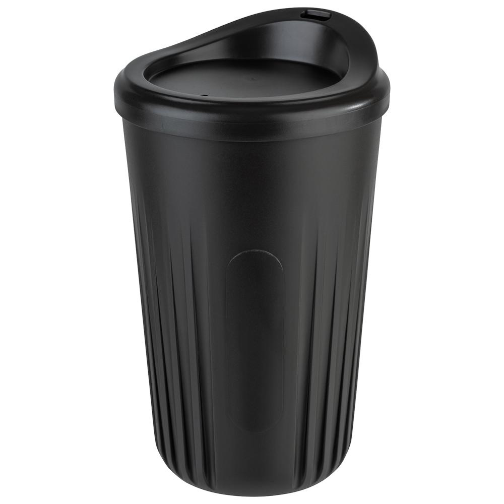 Fedő többször használható TO GO poharakhoz, fekete, 8.5x2.5 cm | APS 66917