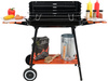 Faszenes grill fedél nélkül, rács 53x33 cm | LUND 99911