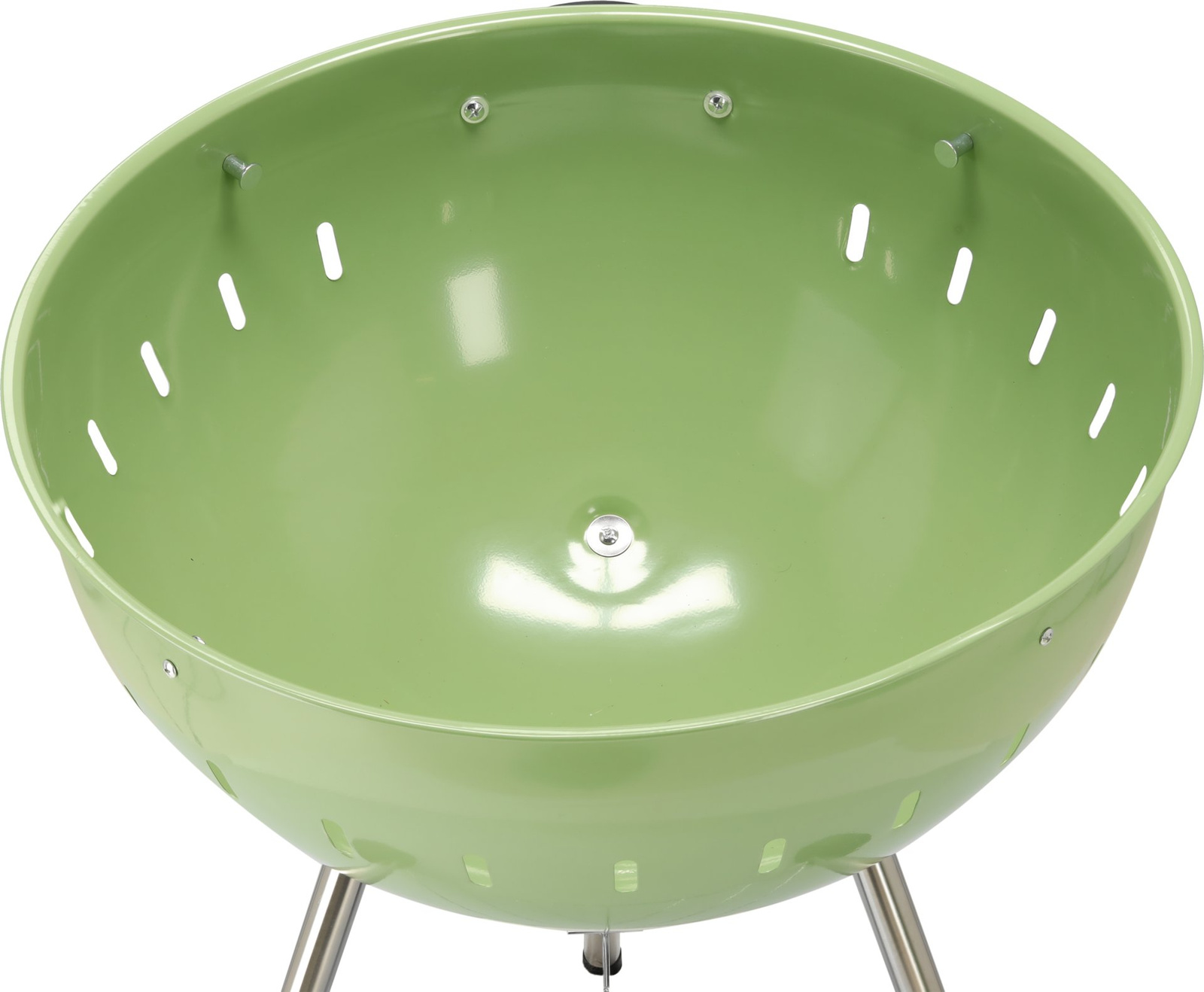 Széngrill, kerek, átmérő 54 cm, zöld | YATO YG-20303