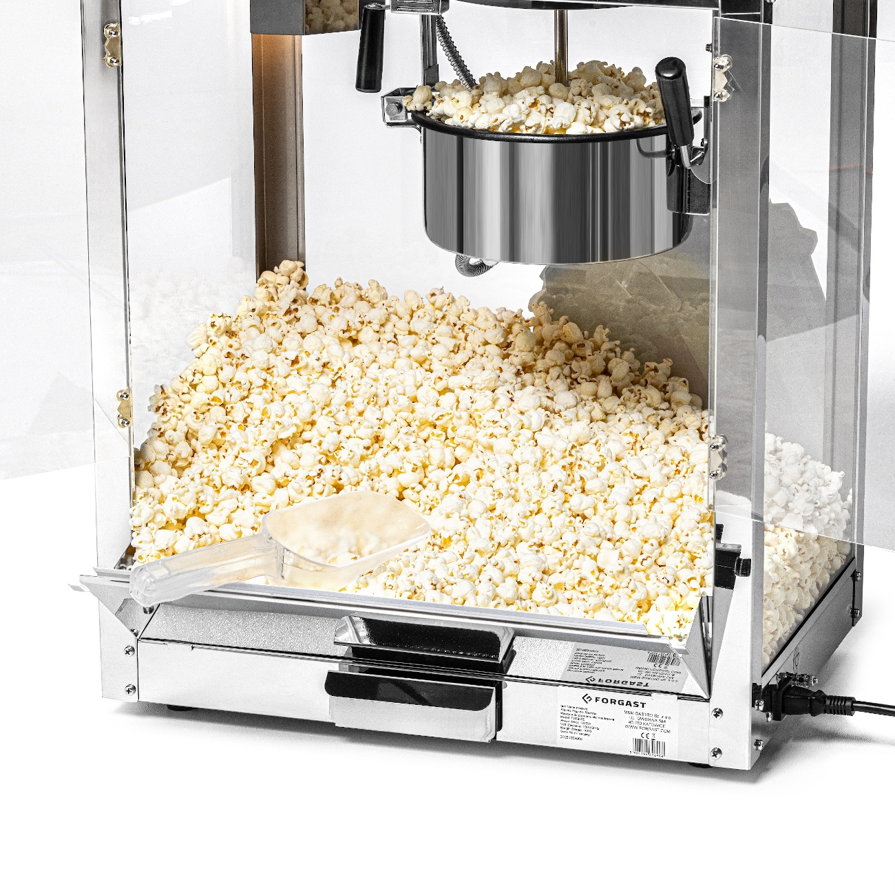 Rozsdamentes acél popcornkészítő gép | FORGAST FG09305