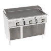Elektromos grilllap, sima, nyitott állványon, 120 cm, 400V Tecno74 | TECNOINOX 716206