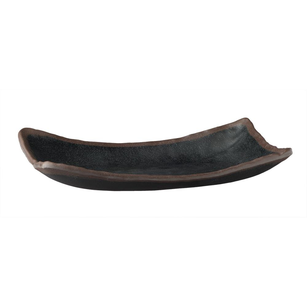 Tálca MARONE, melaminból, fekete - barna, 26.5x16.5x4 cm | APS 84106