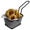Szervírozó kosárka SNACKHOLDER, fekete színű, 10x8.5x6.5 cm | APS 40626