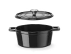 Zománcozott öntöttvas lábas, 3,7 L, fekete, 31,7x24x(M)10,5 cm | HENDI 626870