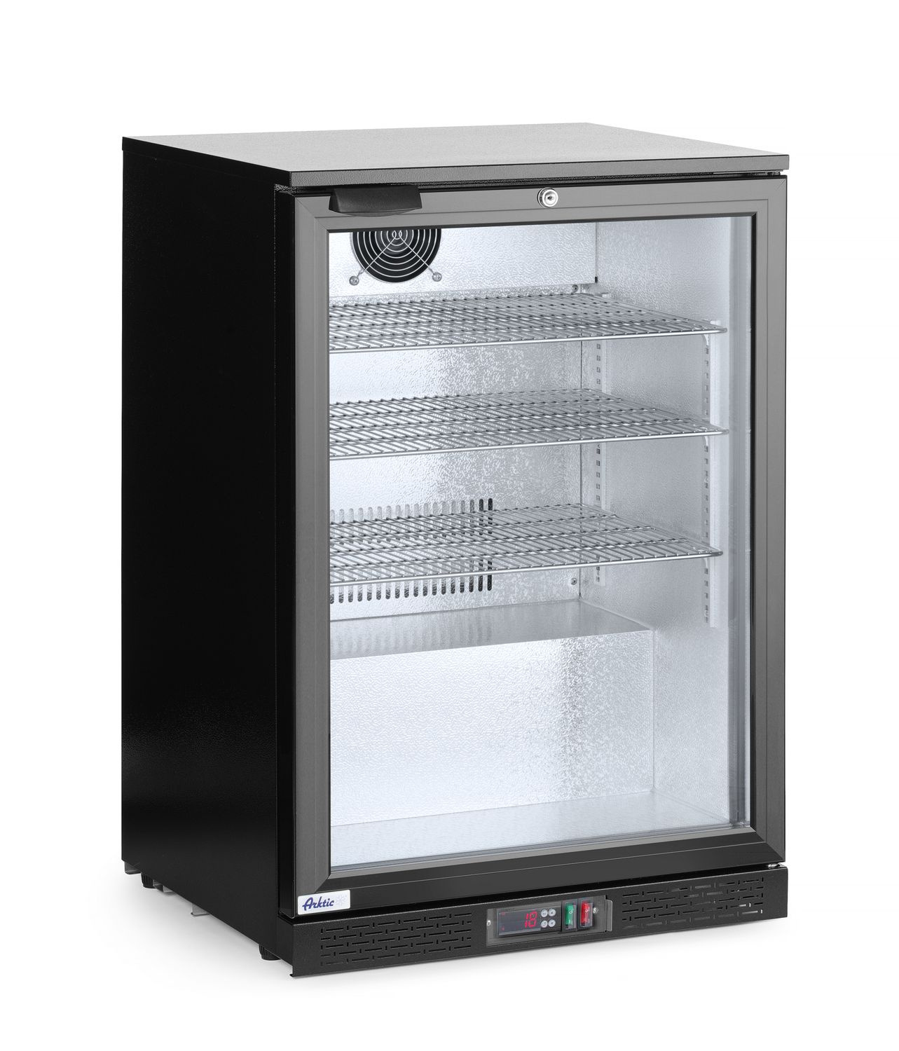 Hűtőszekrény italokhoz 138 l, alumínium, fekete lemez, 2-10°C | ARKTIC 226568