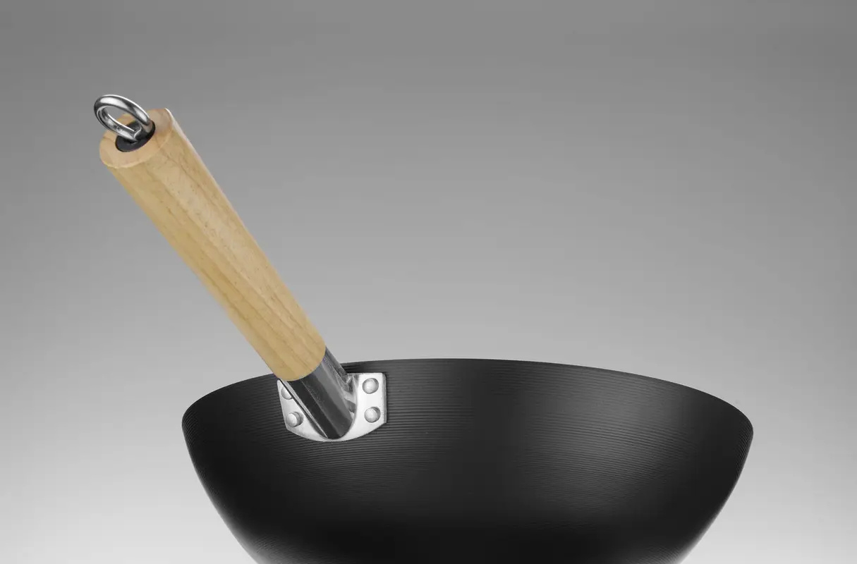 WOK serpenyő fa nyéllel, átm. 32 cm | HENDI 627907