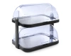 Hűtő vitrin roll-top fedéllel, dupla, sötétszürke, 44x32x(M)44cm | HENDI 871881