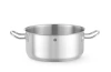Alacsony rozsdamentes acél lábas Kitchen Line, űrtartalom 4,9 l, közepes 24 cm, magasság 11 cm | HENDI 837665