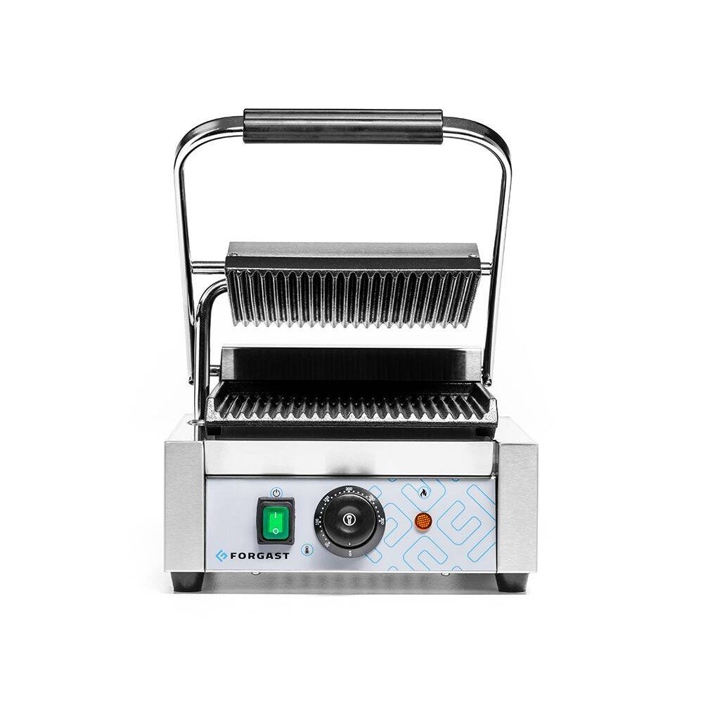 Kontaktgrill egyszeres, bordázott lapok, 1.8 kW | FORGAST FG09203