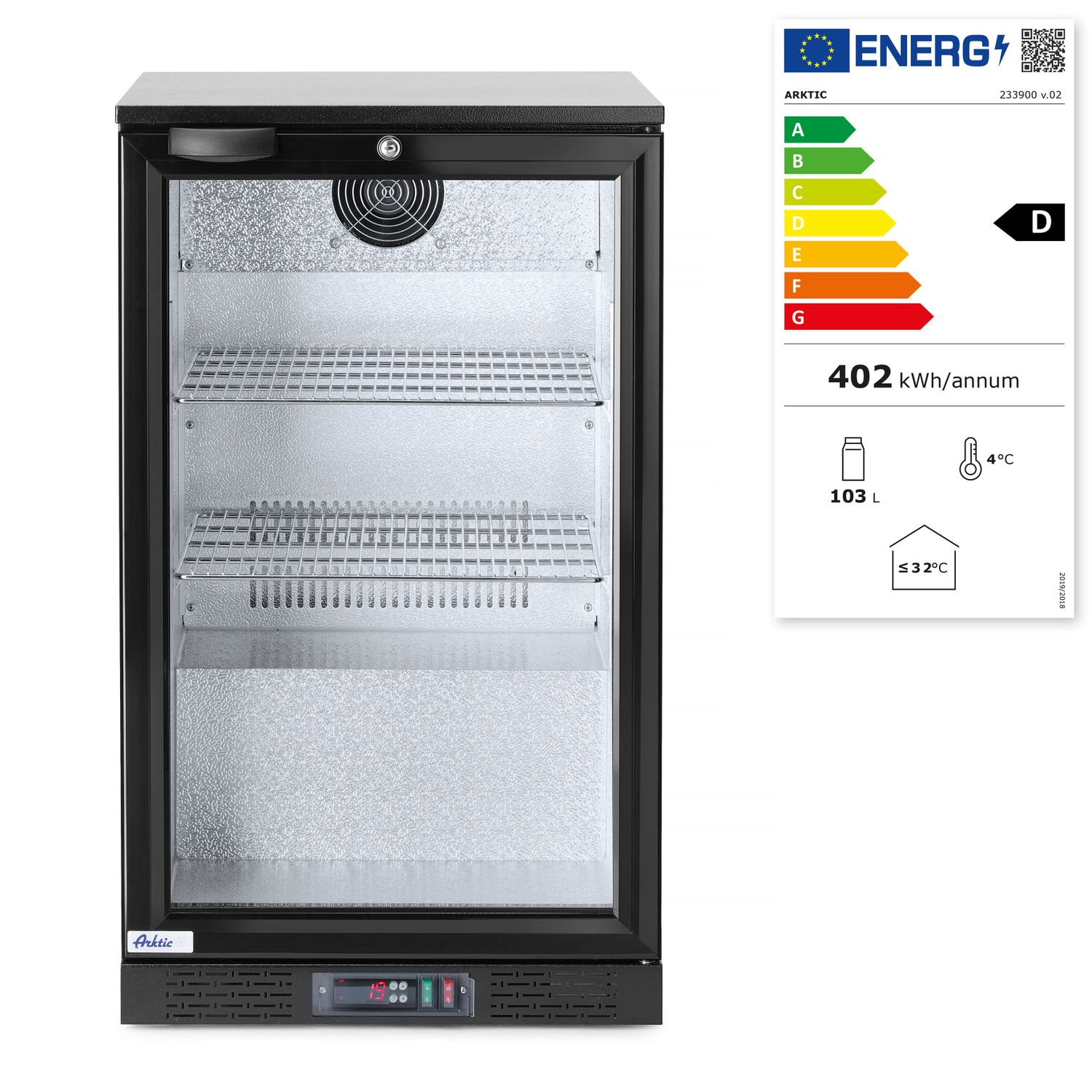 Bárital-hűtő italokhoz 118 l, alumínium, fekete, 2–10°C | ARKTIC 233900