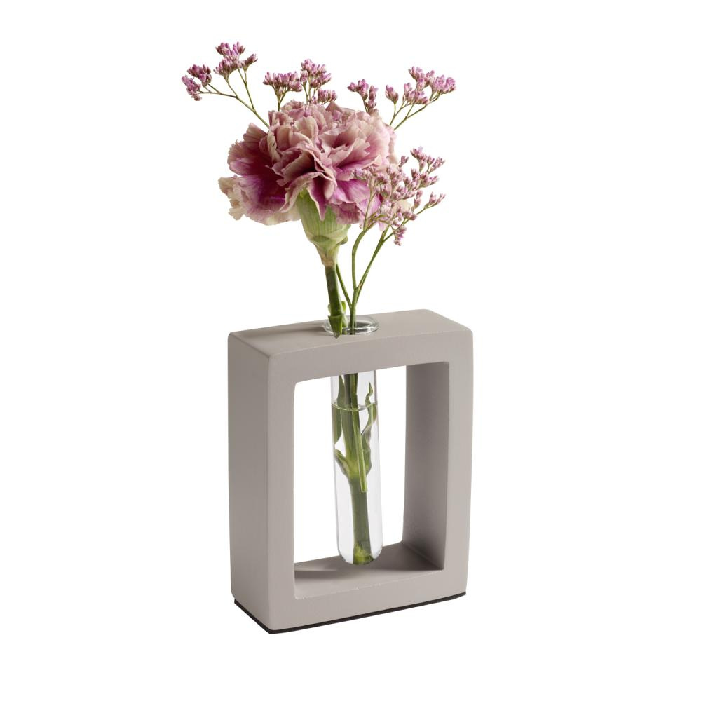 Vázácska üveg betéttel ELEMENT, 10x4.5x12.5 cm | APS 4010