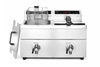 Indukciós fritőz 2 medencés Kitchen Line, 2x8 l, 2x3.5 kW, 230 V | HENDI 215029