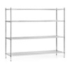 Polcrendszeri krómozott acélból, 4 polccal, összecsukható 182x61x180 cm | FORGAST FG15140