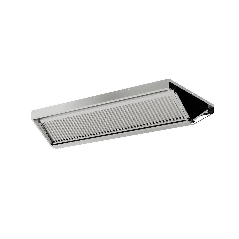 Elszívóernyő rozsdamentes acélból, központi 450x170 cm | FORGAST