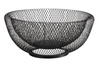 Kenyeres vagy gyümölcsös kosár, WIRE, kerek, fekete, 31x14 cm | APS 30206