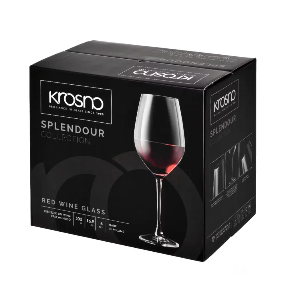 Vörösboros vagy vizes poharak Splendour, 580 ml - 6 darabos készlet | KROSNO GLASS F578187050052960