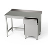 Rozsdamentes munkaasztal szekrénnyel és fiókkal 110x70x85 cm | FORGAST