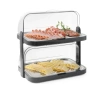 Hűtő vitrin roll-top fedéllel, dupla, sötétszürke, 44x32x(M)44cm | HENDI 871881