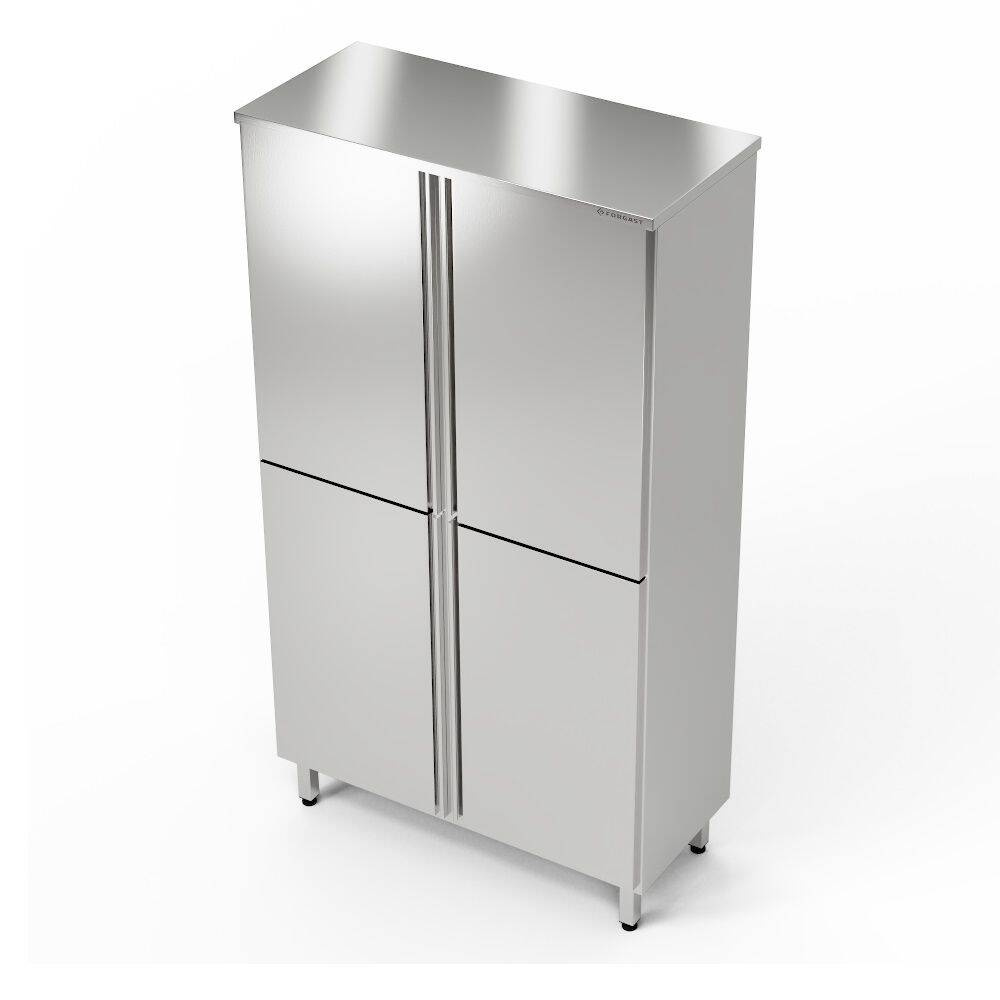 Rozsdamentes átadó szekrény, kétajtós, 80x70x180 cm | FORGAST