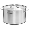 Közepes rozsdamentes acél fazék fedővel, 23 l, átmérő 35 cm | FORGAST FG02023