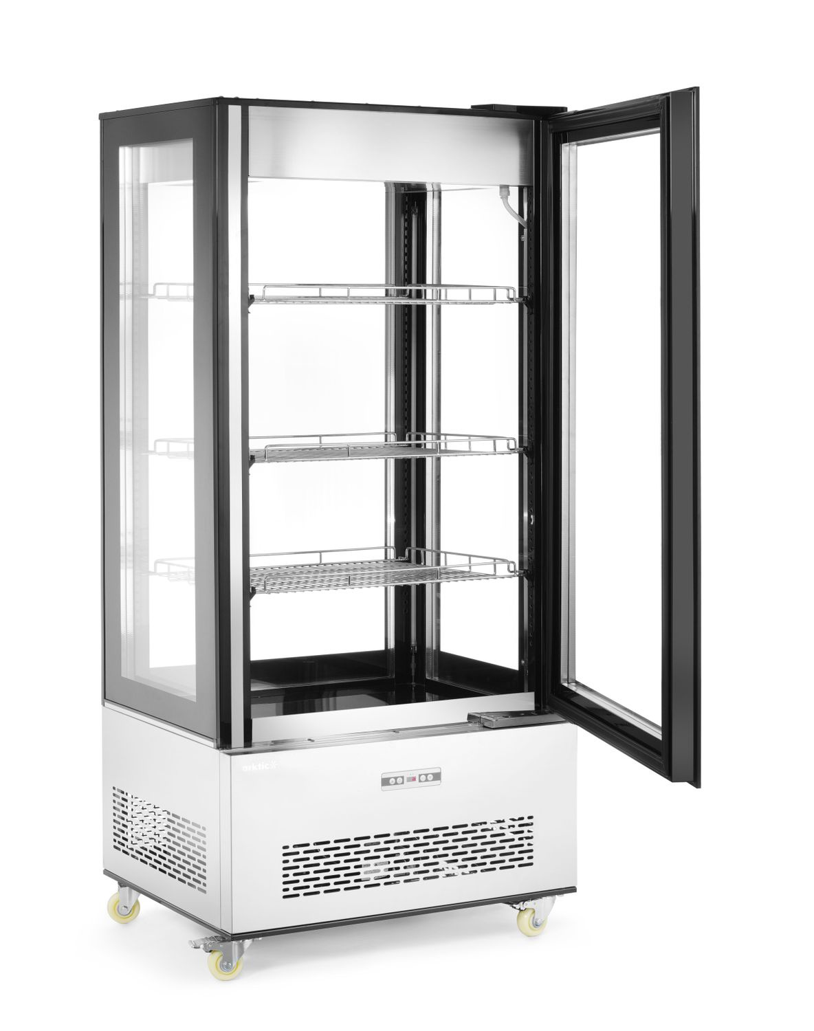Hűtővitrin 550 l, LED, dinamikus hűtés, 2–6°C | HENDI 233283
